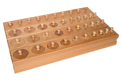 Knobbed Cylinder Blocks - Set of 4