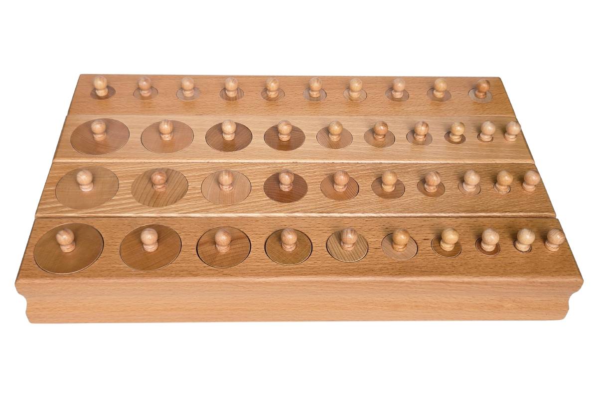 Knobbed Cylinder Blocks - Set of 4