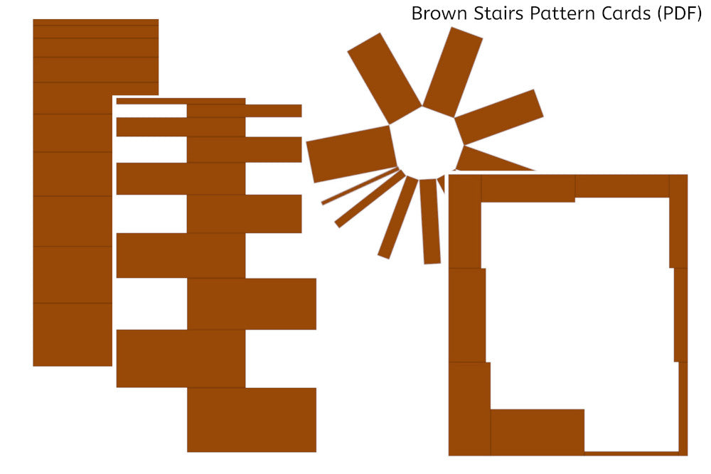 Brown Stairs Pattern Cards (PDF)
