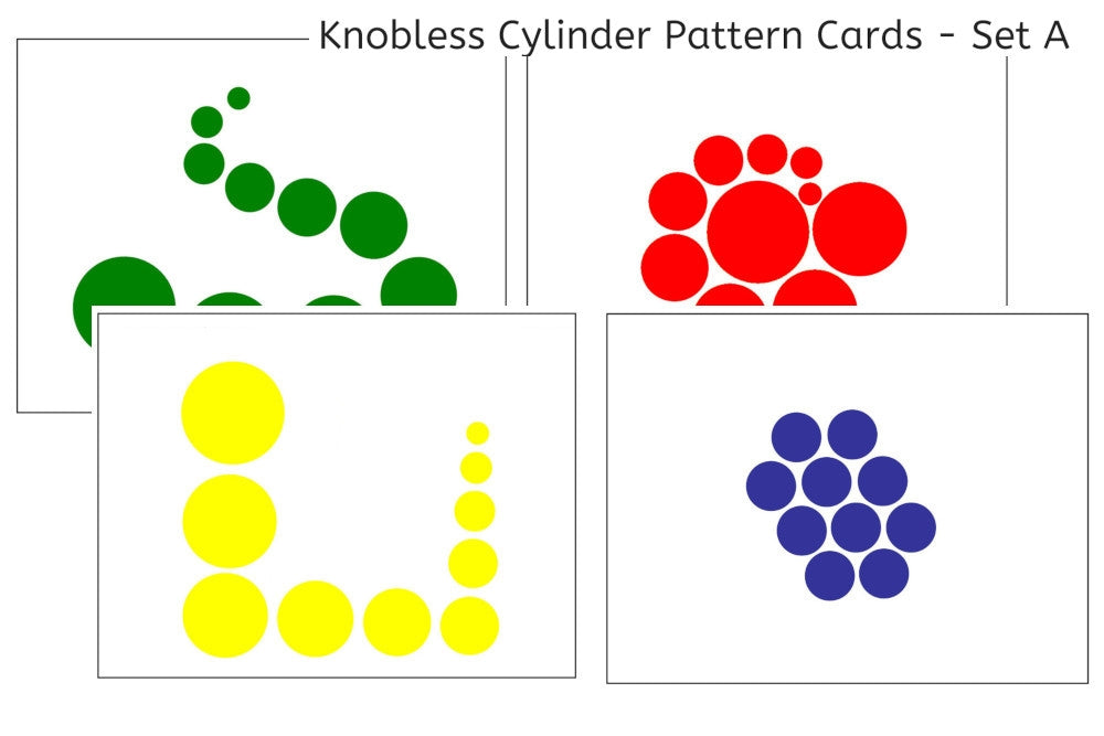Knobless Cylinder Pattern Cards - IFIT Montessori