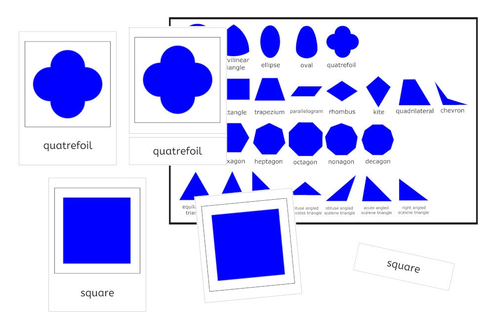 Express Shapes Geometric Shapes 3-Part Cards (PDF) - IFIT Montessori