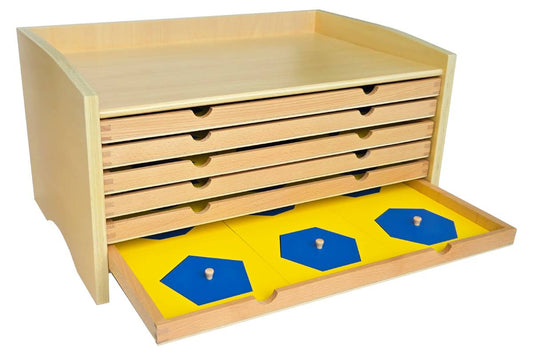 Geometric Cabinet with 35 Insets
