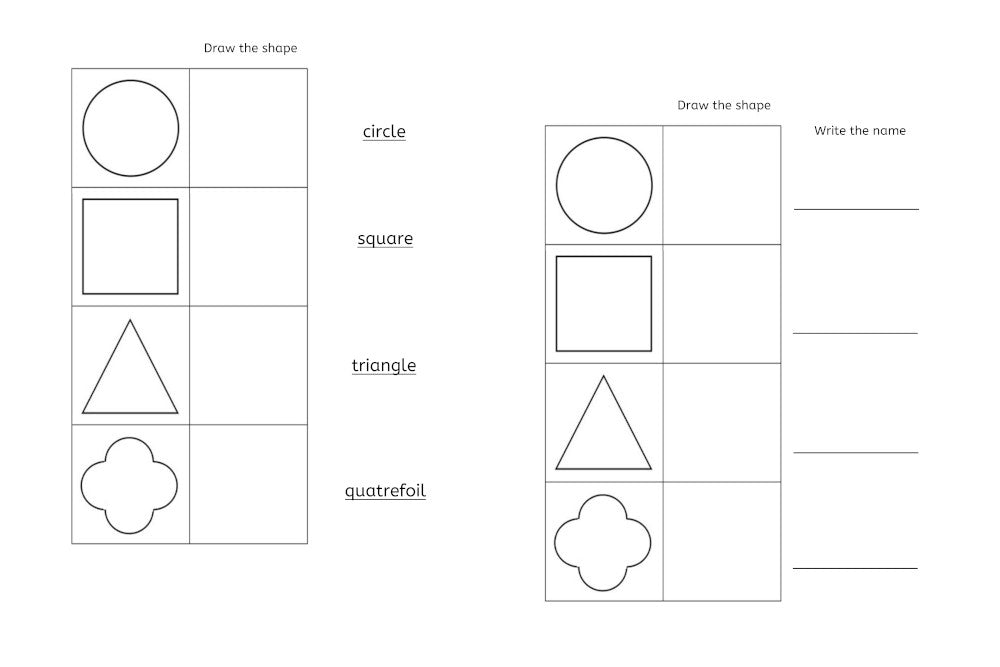 Geometric Shapes Worksheets (PDF)