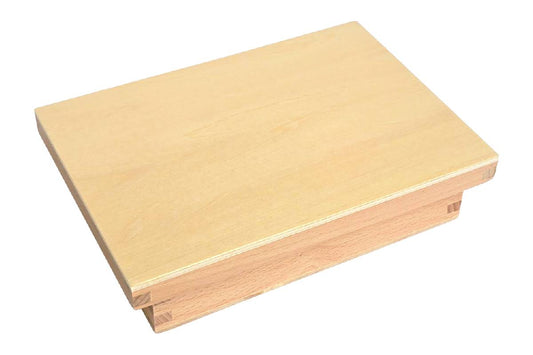 Wooden box with lid for the Constructive Blue Triangles