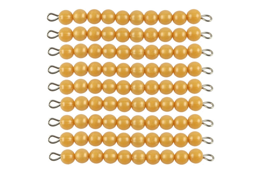 IFIT Montessori: 9 Golden Bead Bars of Ten