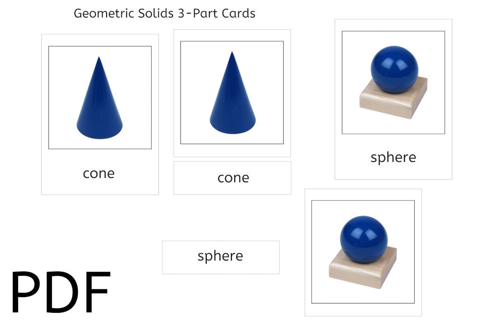 Geometric Solids 3-Part Cards (PDF)