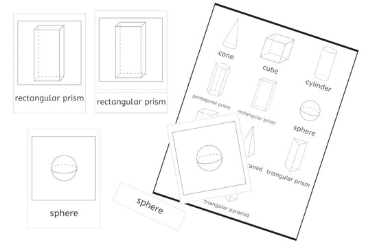 10 Geometric Solid Cards