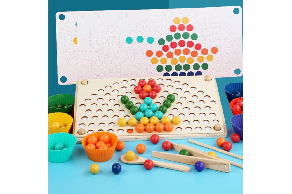 Rainbow Sorting Board with Pattern Cards