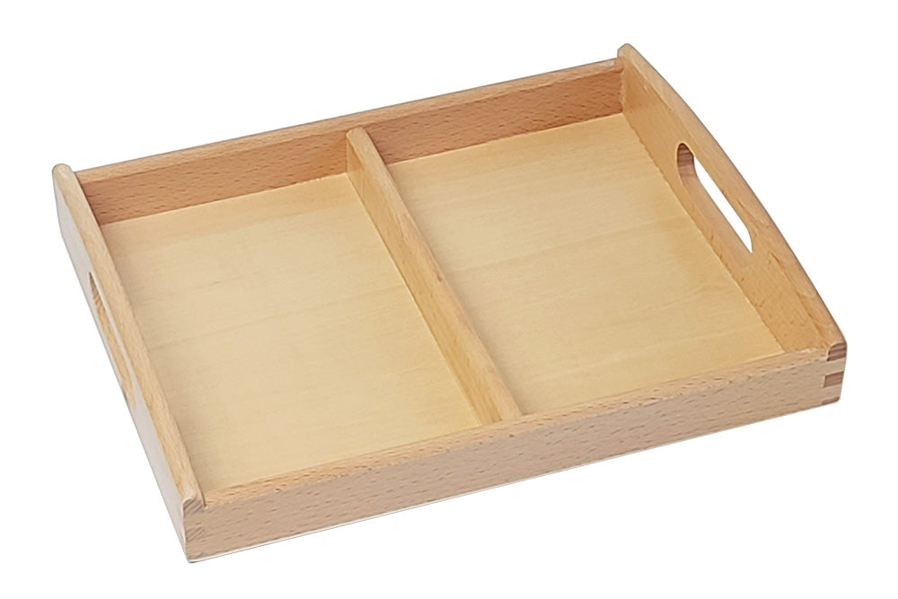 2-Compartment Wooden Tray