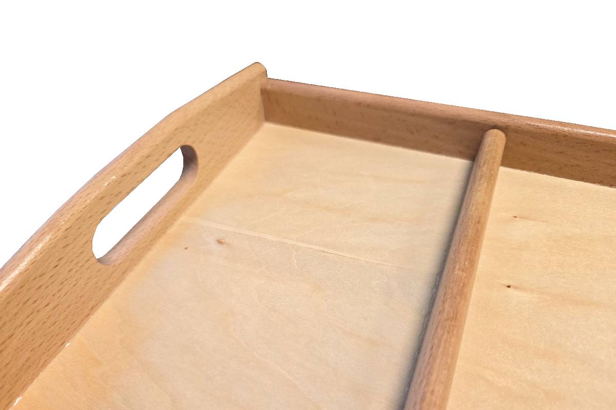 2-Compartment Wooden Tray (Clearance)