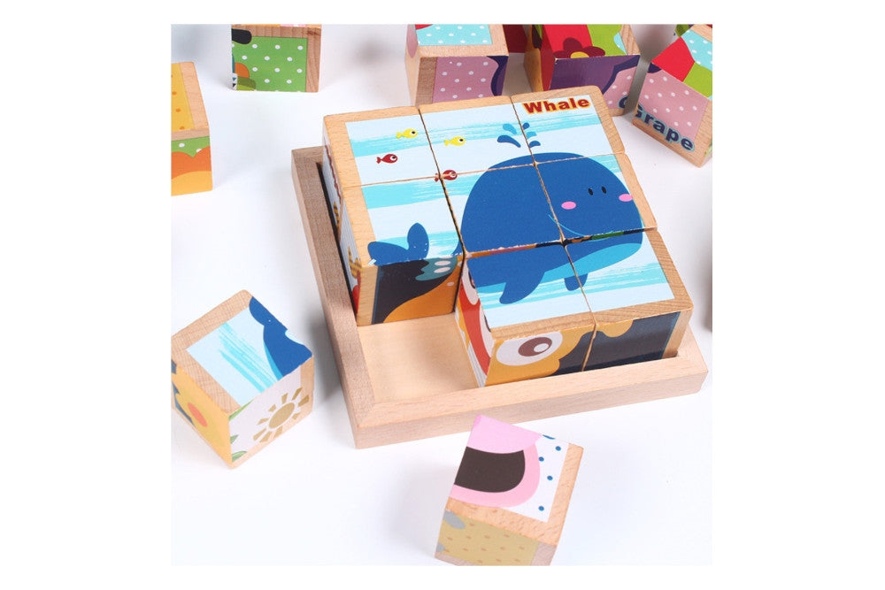 6-sided Ocean Block Puzzle with Tray